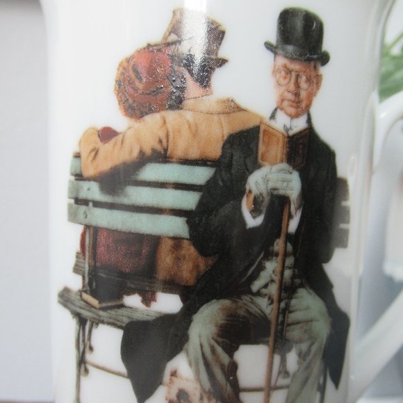 Porcelain Mug Norman Rockwell Collection "Park Bench" - Picture 2 of 9